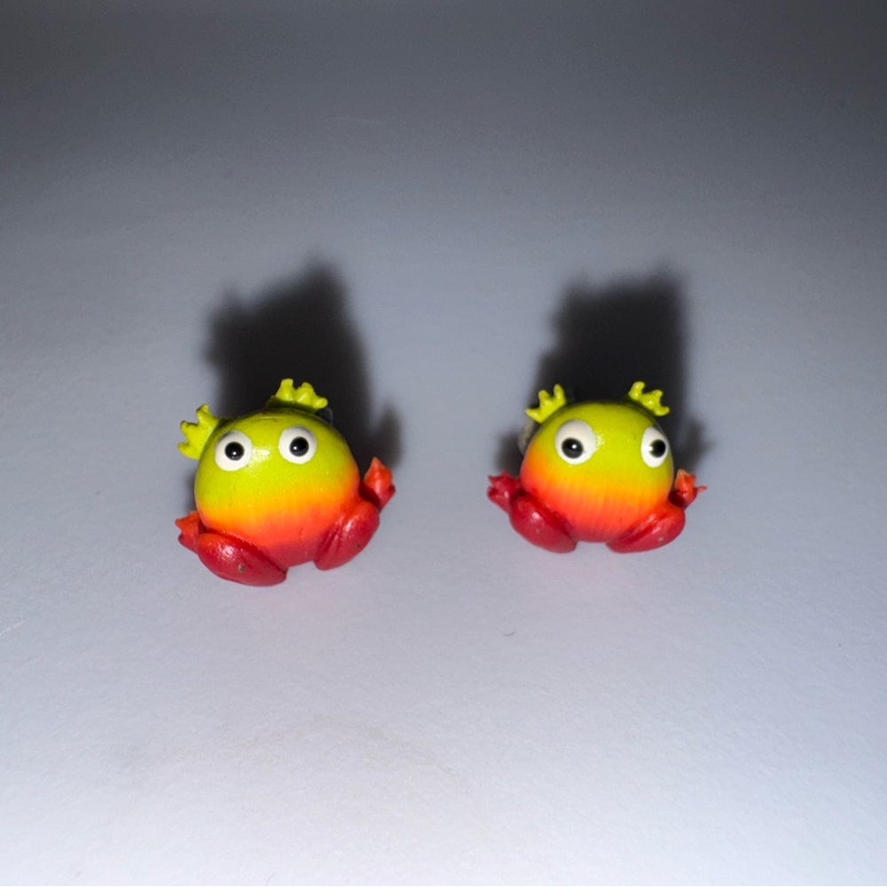 Cute Frog Earrings - Multicolor